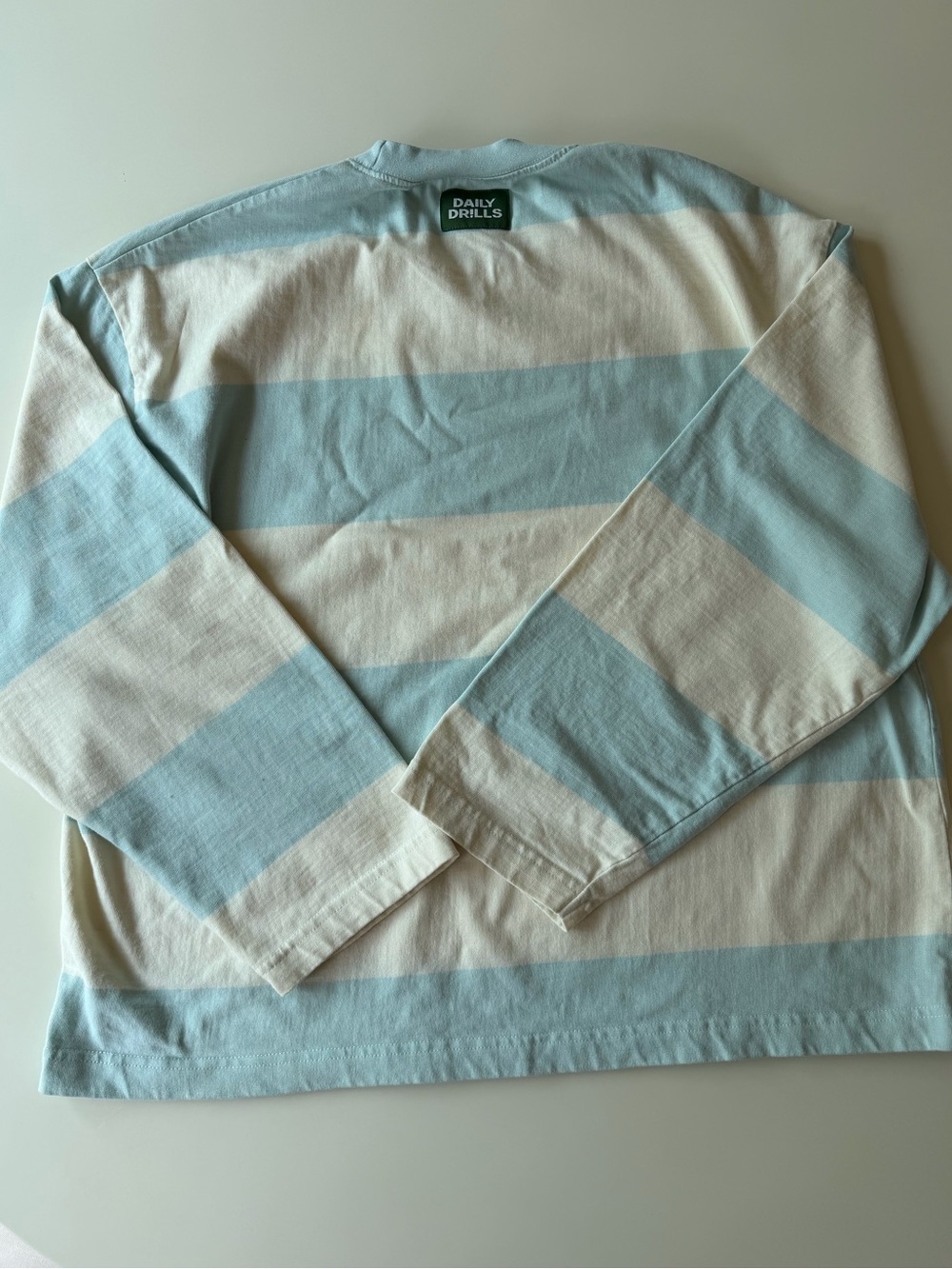 Daily Drills Lake Day  and Cream Striped Long Sleeve Tee M/L